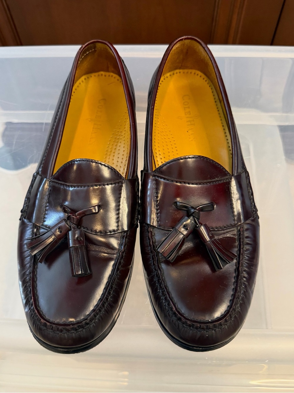 Cole Haan Men's Pinch Tassel Loafers Burgundy 9 D